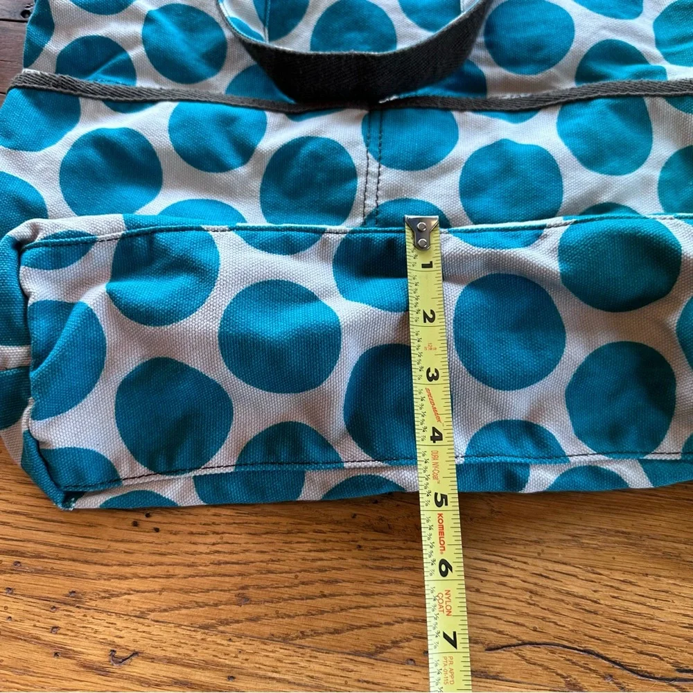Thirty One Retro Metro Teal Polka Fold Over Tote